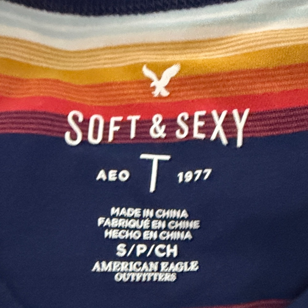 Abercrombie & Fitch Multicolor Striped Short Sleeve Tee - Picture 3 of 4